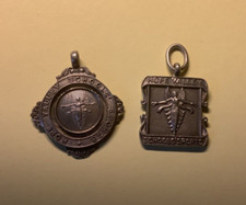 Vintage Hallmarked Silver School Sports Medals x 2