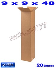 20 - 9x9x48 Cardboard Boxes 32-ECT Mailing Packing Shipping Corrugated Carton