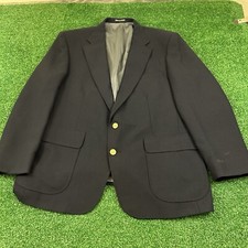 Stafford Blazer Jacket Mens 44 R Dark Navy Sport Coat Wool Work Professional