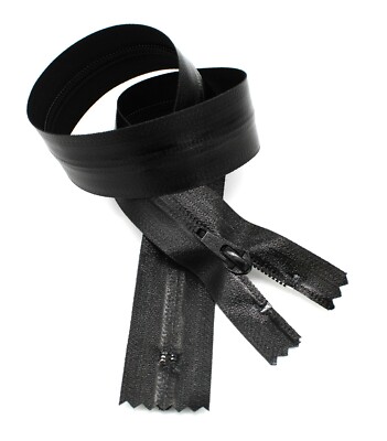 YKK #5 Nylon Coil AQUAGUARD  (Water-Repellent) Closed-End Color Black 7'' - 36''