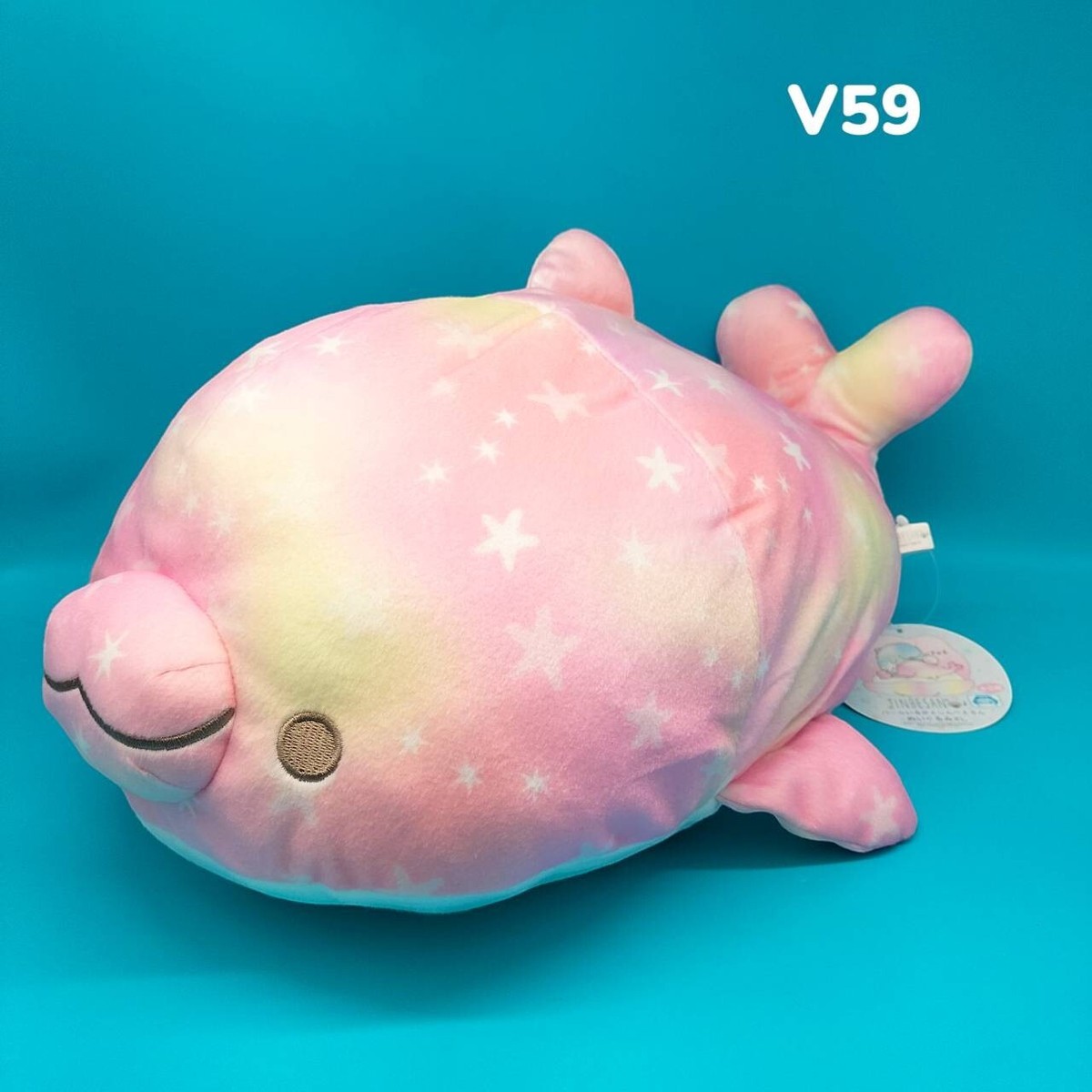 San-x Jinbesan Whale Shark Pearl Dolphin Pink BIG Plush Stuffed