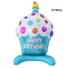 Standing Happy Birthday Cake Balloon Party Decoration Helium/Air Glossy Huge