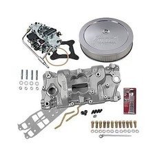 Sbc 350 Chevy Stage 1 Intake Manifold 750 Cfm Vs Carb Air Cleaner Combo