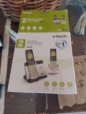 Vtech CS5119-2 Two-Handset Cordless Telephone System DECT 6.0 Silver/Black New