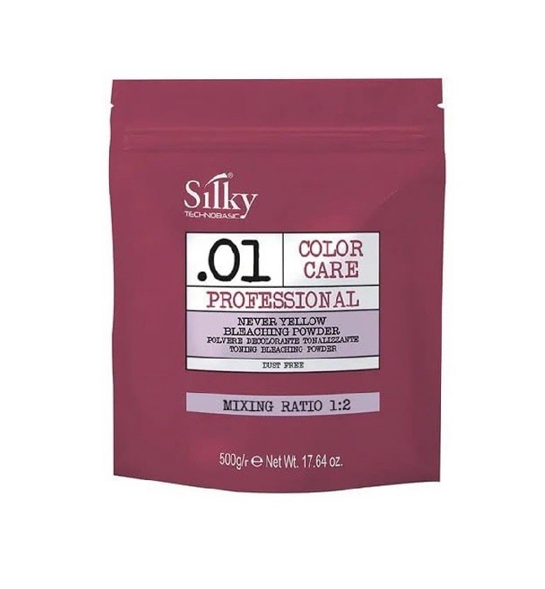 SILKY.01 Never Yellow Hair Bleach Powder 17.64 oz