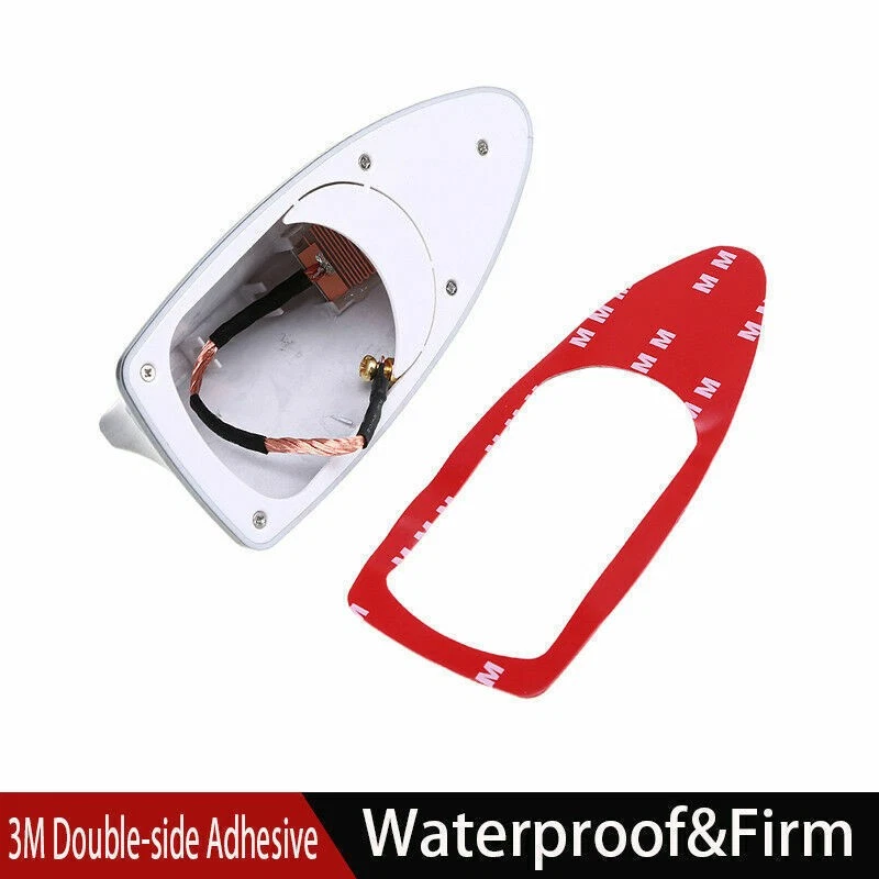 1* Antena de techo de aleta de tiburón plateada para automóvil AUTO antena señal de radio FM/AM universal Foto 4 de 4