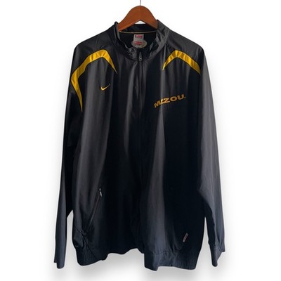 Nike Mizzou Tigers NCAA Black Yellow Full Zip Track Jacket Men's XL