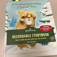 HALLMARK At Christmastime & Always I Love You Recordable Storybook Holiday RESET