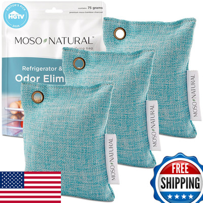 Moso Natural Fridge Odor Eliminator 3 Pack Hgtv Editors Pick Bamboo Charcoal