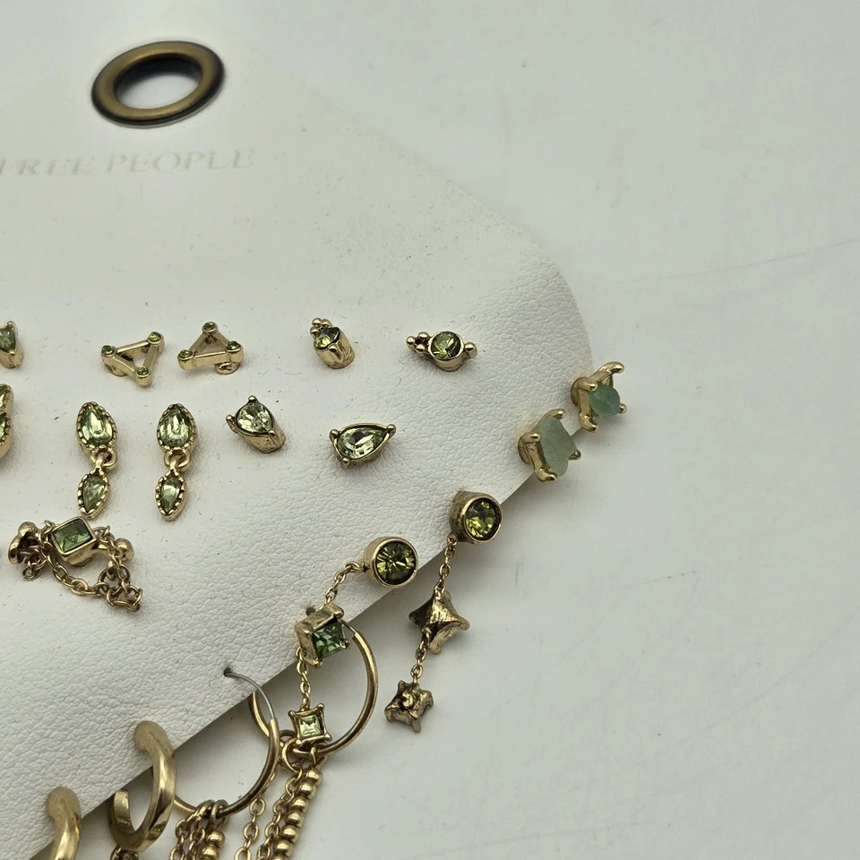 Juego de pendientes Free People For Life Peridoto Nuevo con etiquetas Hada Boho Bruja Verde Foto 4 de 4