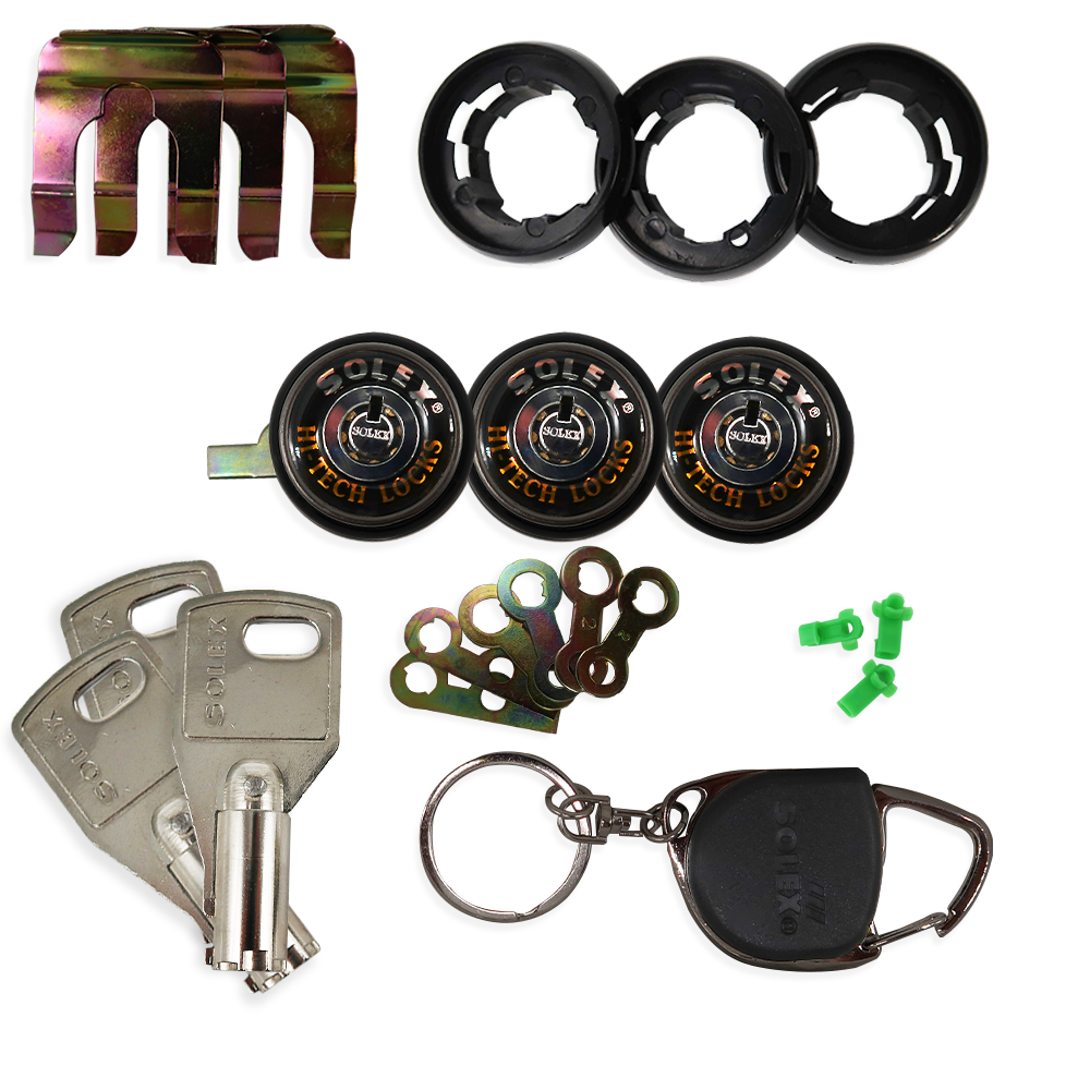 Solex 3 Door Anti Theft Round Key HI-TECH Security Locks