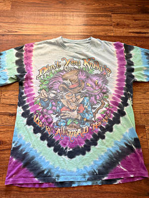 Alice in Wonderland Mad Hatter Tie Dye T-Shirt Approx L Blue Purple Green