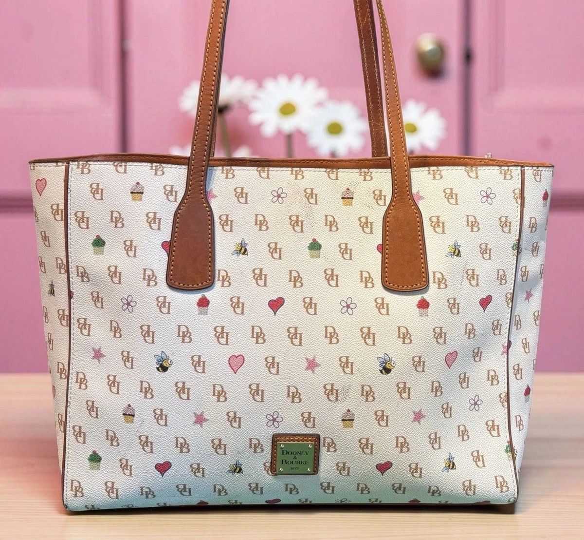 Borsa A Mano Grande Dooney & Bourke In Pelle Di Vitello Goffrata – Strass, Con Tracolla Regolabile, 36x29x15 Cm - 3