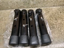 Set 4  Black Folding Table Leg Extenders Heavy Duty Carbon Steel Adjustable H...