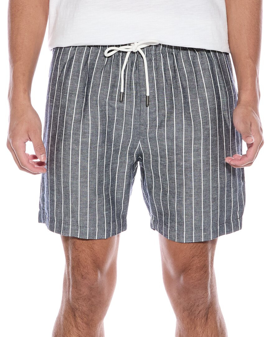 Короткие мужские брюки Onia Air из льняной смеси синего цвета S 11290₽