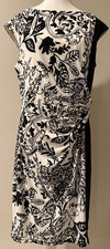 CHAPS Womens Black & White Floral Dress - Sz XL Extra Large