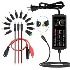 72W Adjustable 3-24V Universal AC/DC Switching Power Adapter LED Display 16 Tips