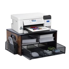 Desktop Printer Stand with 2-Tier Shelves Drawer for Home Office