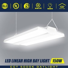 150W LED Linear High Bay Light Commercial Warehouse Garage Fixture 22500LM 5000K