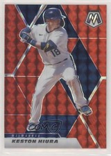 2021 Panini Mosaic Red Mosaic Prizm Keston Hiura #43 8k4