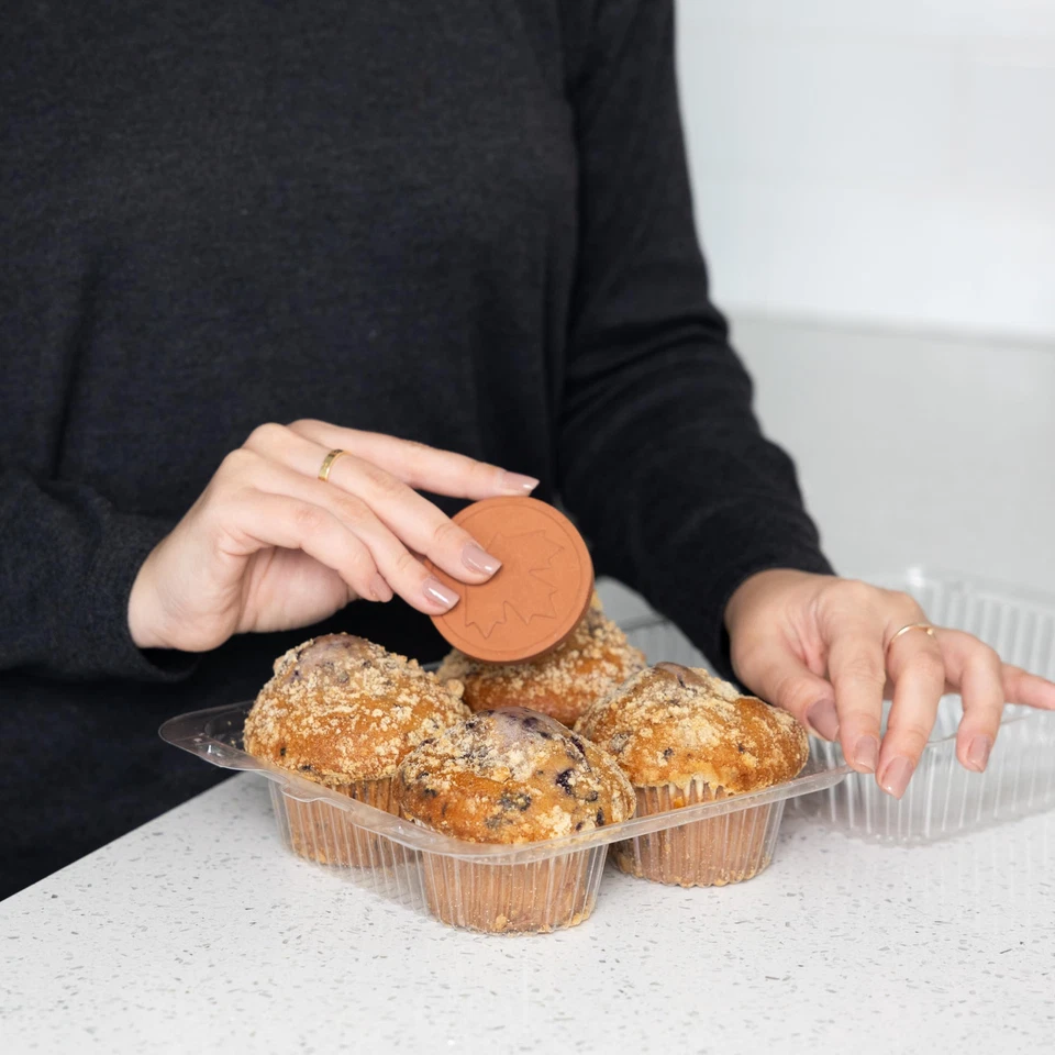 Терракотовый коричневый сахарница и экономия, кленовый лист, набор из 2 - Изображение 3 из 4