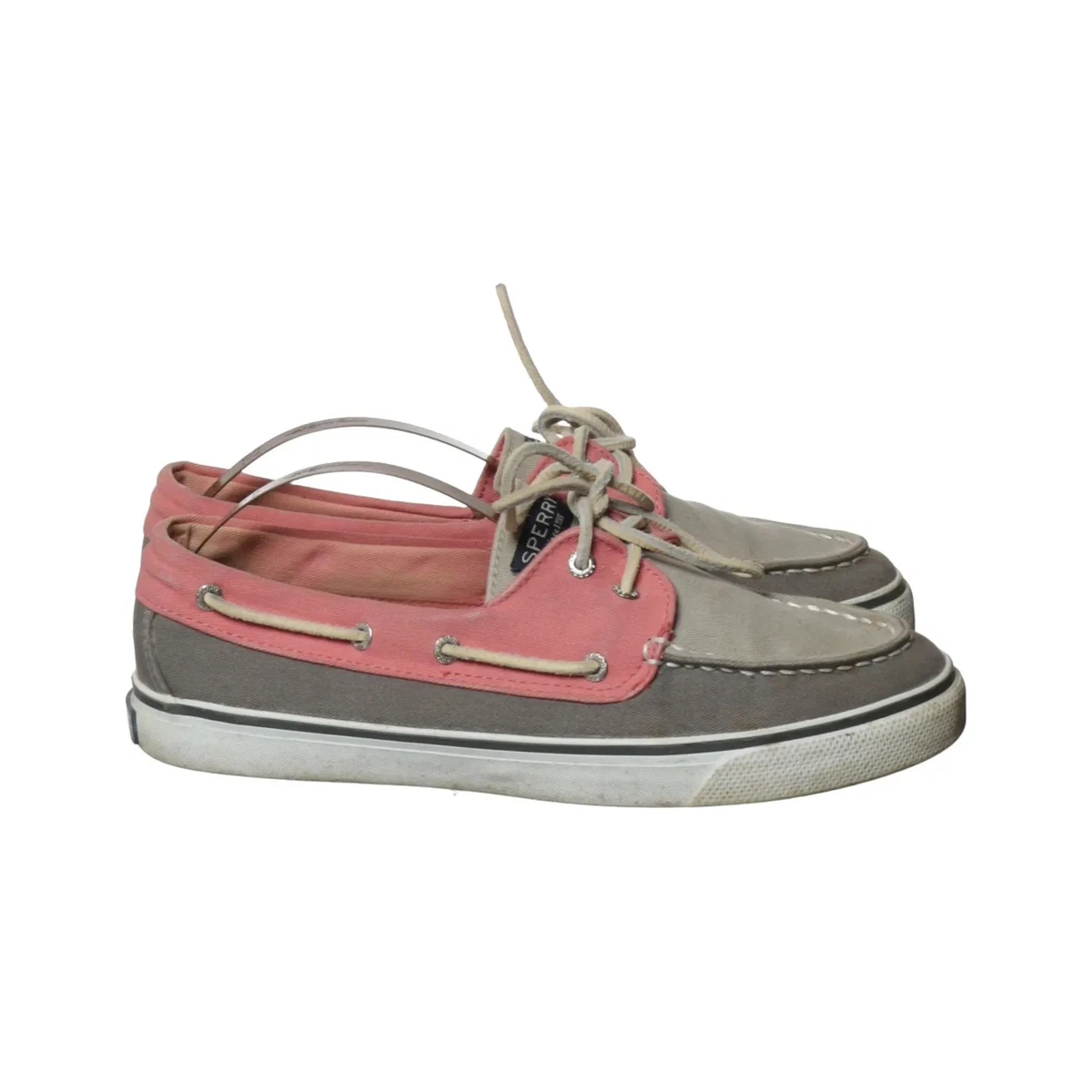 Sperry, Canvas Sneaker, Größe: 39 1/2, Grau/Pink, Damen #dnK