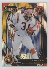 2024 Panini Select Club Level Black & Gold Shock Prizm Ickey Woods #260 0c3