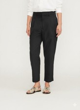Everlane Poplin Pleated Taper Pant - Black (Size 4), Office, Business Casual