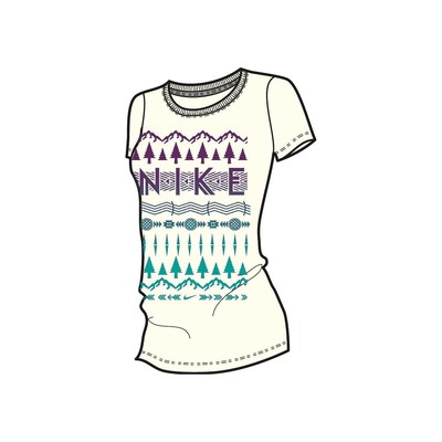 Nike Tee-Tribal Fade Damen Kurzarm Shirt