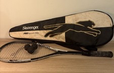 Slazenger Pro Titanium C-Section 150g Squash Racket with Cover requires retape