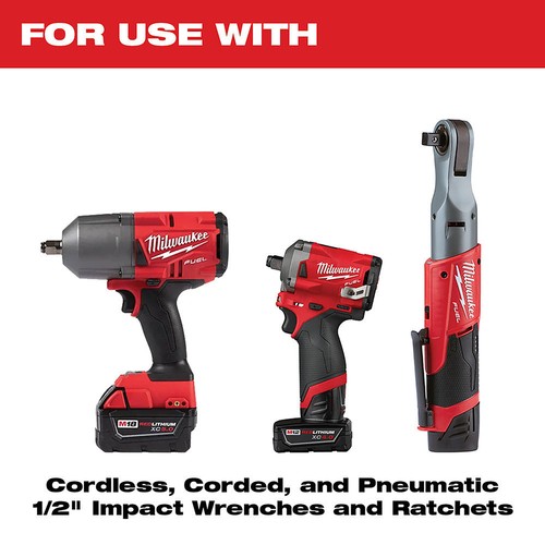 Milwaukee 49-66-6803 SHOCKWAVE 1/2” Impact Duty Socket MM PACKOUT Set - 16 PC - Picture 4 of 11