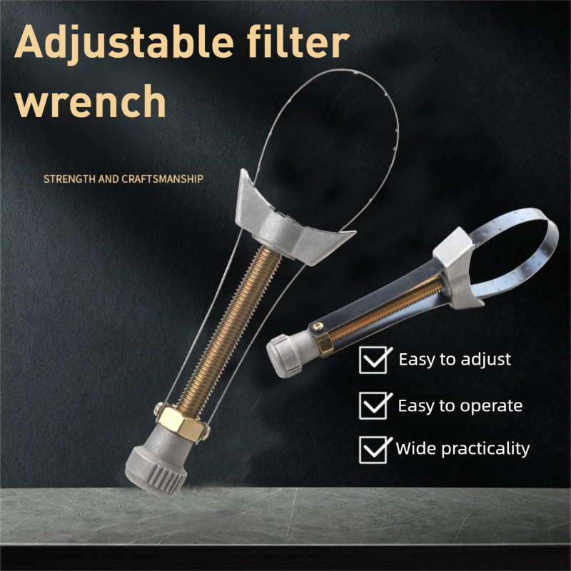 Universal Adjustable Oil Filter Wrench for Cars Trucks SUVs 2.56–6.1 Inch