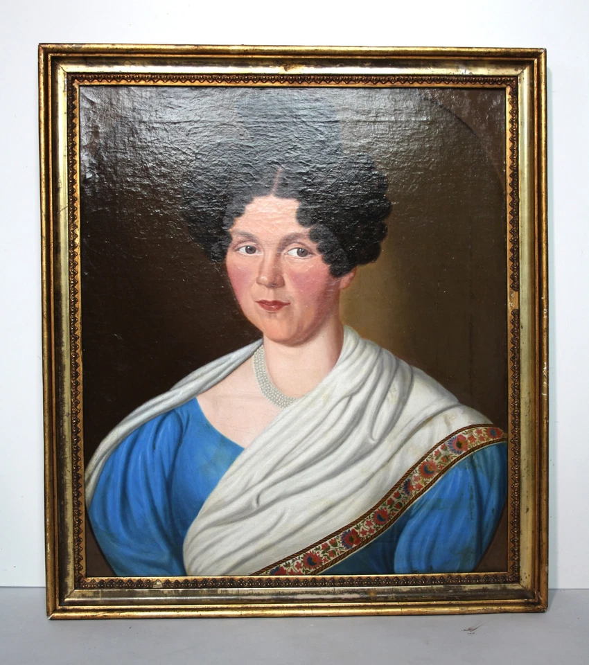 Empire Portrait Porträt einer eleganten Dame um 1800 - Bild 3 von 4