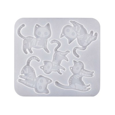 Silicone Cats Keychain Earrings Mold Sturdy Earrings Resin Mold Cats Shape Mold