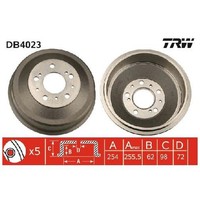 2X Bremstrommel Hinten FüR Citroen Jumper 230 230L 230P 244 Z 94 Bis 06 TRW Neu