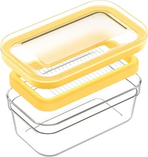 Airtight Butter Slicer Cutter, Stick Butter Storage Case with Lid for Fridge(Air
