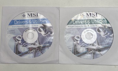 MSI Drivers & Utilities Intel & NVIDIA Chipset CDs for Windows VISTA Vintage