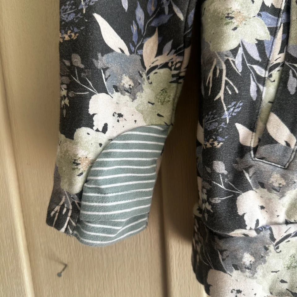 Ampersand двойной с капюшоном толстовка женщин маленький цветочный мягкий эластичный пуловер S - Изображение 3 из 4