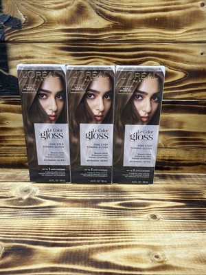 L'Oreal Paris Le Color One Step Hair Toning Gloss Rich Brunette 4 oz 3)BOXES