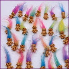 Troll Dolls, Vintage Trolls Lucky Doll Figures, Chromatic Adorable Cute