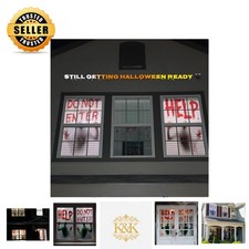 Multicolored 3D Bloody Window Clings - Perfect for Halloween Parties Schools