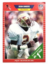 ROOKIE CARD HOF'er DEION SANDERS Atlanta Falcons 1989 Pro Set #1 PROSPECT #486