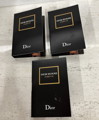 3x Dior Homme Parfum 1ml/0.03 fl oz Spray Sample Vial Men's Designer Fragrance