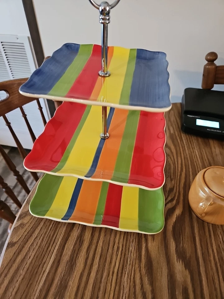 Three Tier Ceramic Food Display Trays Better Homes And Gardens - Image 2 of 4