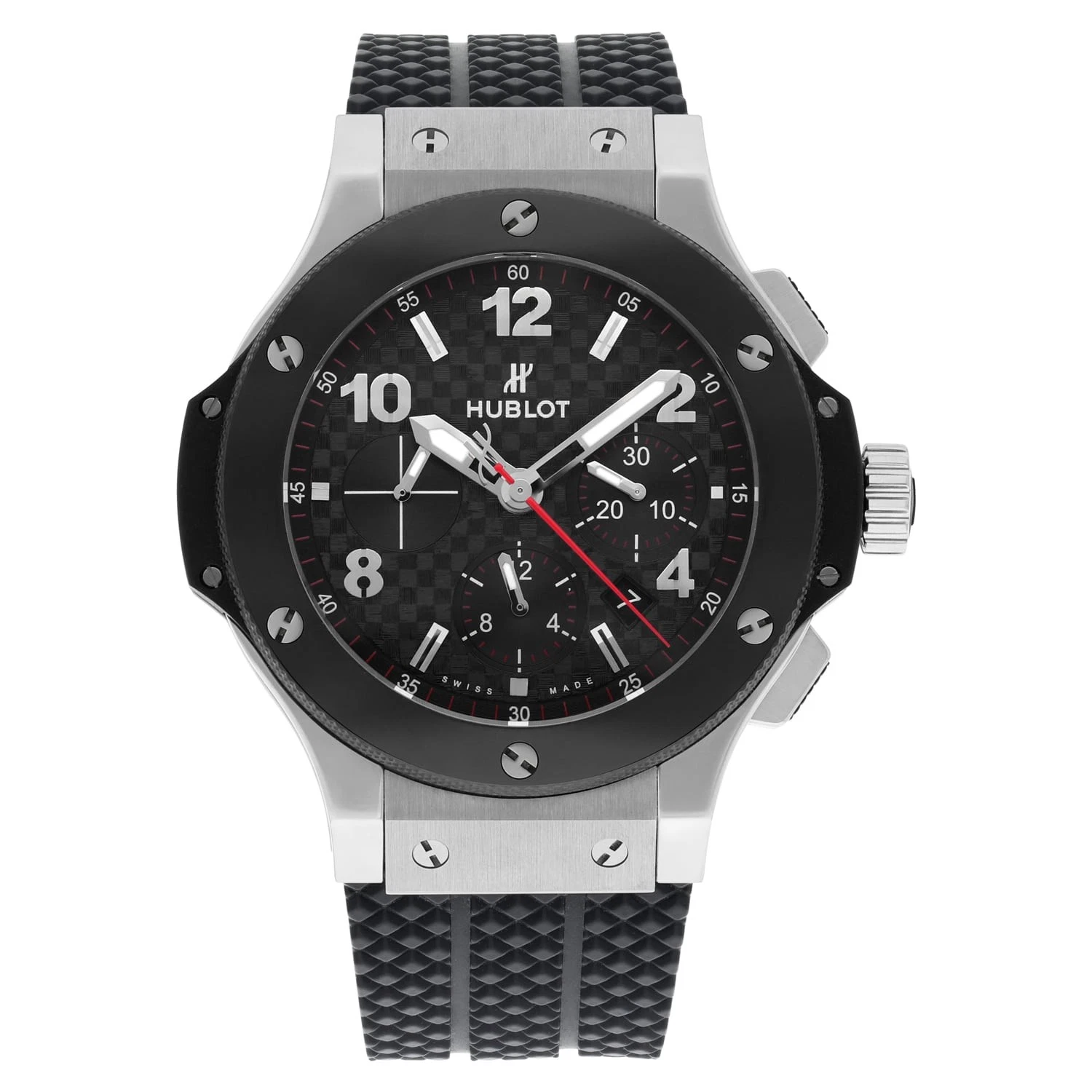 Hublot — Hublot Big Bang 44 mm BLACK DIAL CERAMIC BEZEL RUBBER BAND 301.SB.131.RX UNWORN