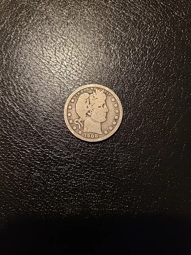 1908 D Barber Quarter VG/VG+