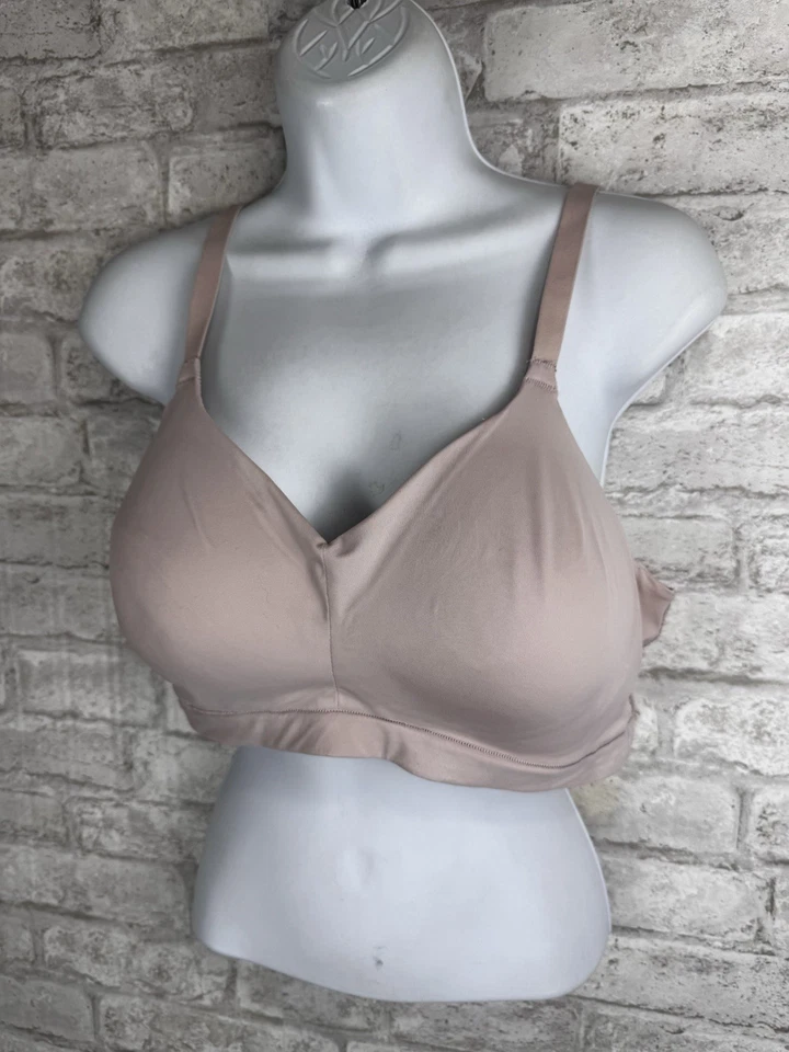Sutiã SPANX vermelho tamanho quente 1X blush rosa acolchoado sem fio conforto bralette - Imagem 3 de 4