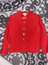 Vintage Christian Dior Red Blazer Sz 16