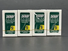 20 DERBY BLADES  PLATINUM COATED Double Edge Safety Razor Shaving Disposable