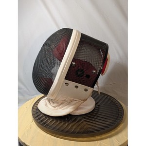 Prieur France Fencing Mask Helmet Adult Size Unknown Black White Vintage Prop